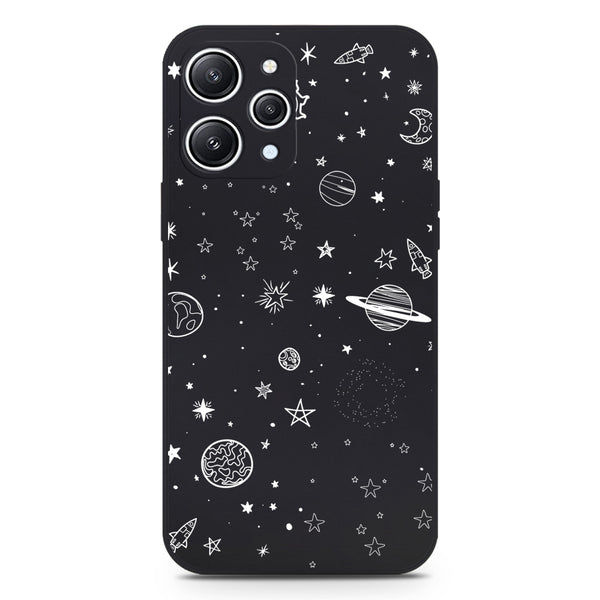 Stardust Dreams Design Soft Phone Case - Silica Gel Case - Black - Xiaomi Redmi 12