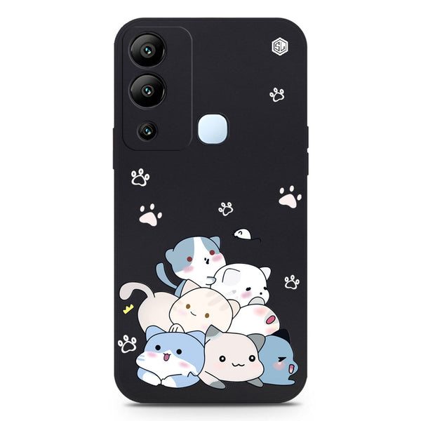 Cute Smile Design Soft Phone Case - Black - Infinix Hot 12i