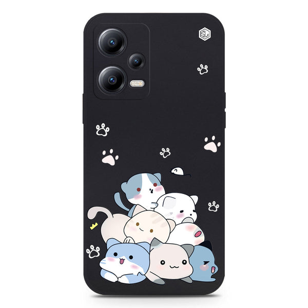 Cute Smile Design Soft Phone Case - Black - Xiaomi Redmi Note 12 5G