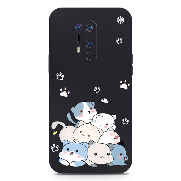 Cute Design Soft Phone Case - Silica Gel Case - Black - OnePlus 8 Pro