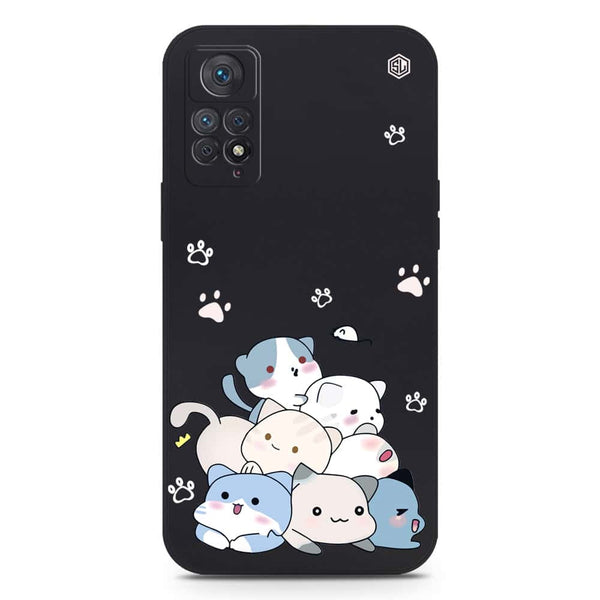 Cute Design Soft Phone Case - Silica Gel Case - Black - Xiaomi Redmi Note 11 Pro