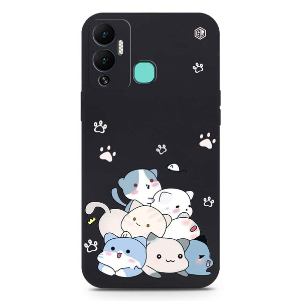 Cute Design Soft Phone Case - Silica Gel Case - Black - Infinix Hot 12 Play