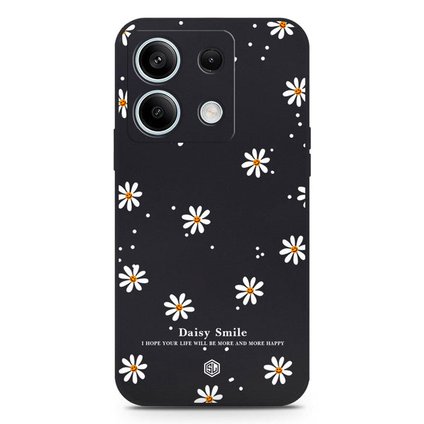 Daisy Smile Design Soft Phone Case - Black - Xiaomi Redmi Note 13