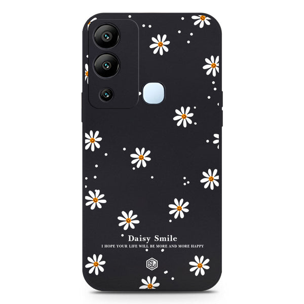 Daisy Smile Design Soft Phone Case - Black - Infinix Hot 12i