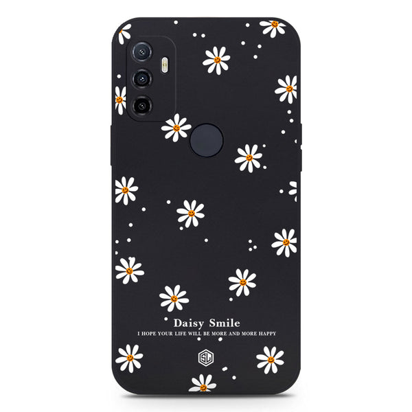 Daisy Smile Design Soft Phone Case - Black - Oppo A32