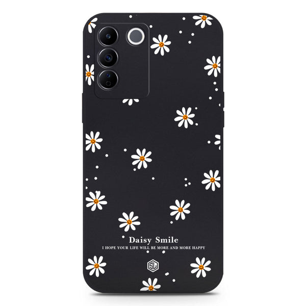 Daisy Smile Design Soft Phone Case - Black - Vivo V27e