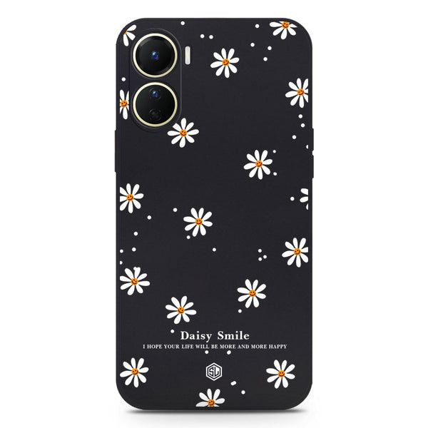 Daisy Smile Design Soft Phone Case - Black - Vivo Y16