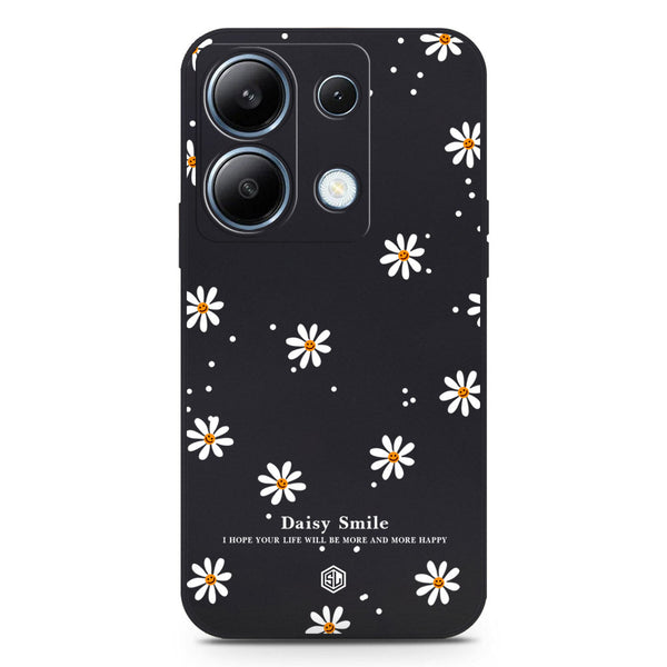 Daisy Smile Design Soft Phone Case - Black - Xiaomi Redmi Note 13 Pro 4G