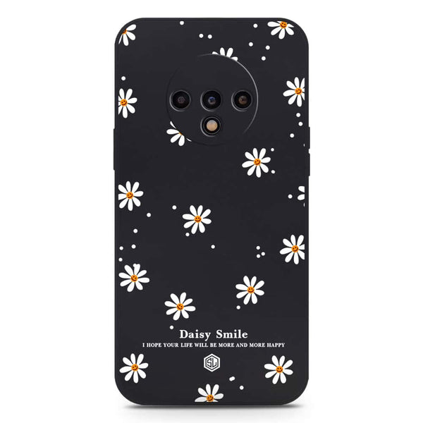 Daisy Smile Design Soft Phone Case - Silica Gel Case - Black - OnePlus 7T