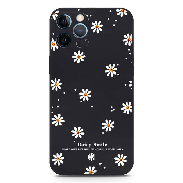 Daisy Smile Design Soft Phone Case - Silica Gel Case - Black - iPhone 12 Pro Max