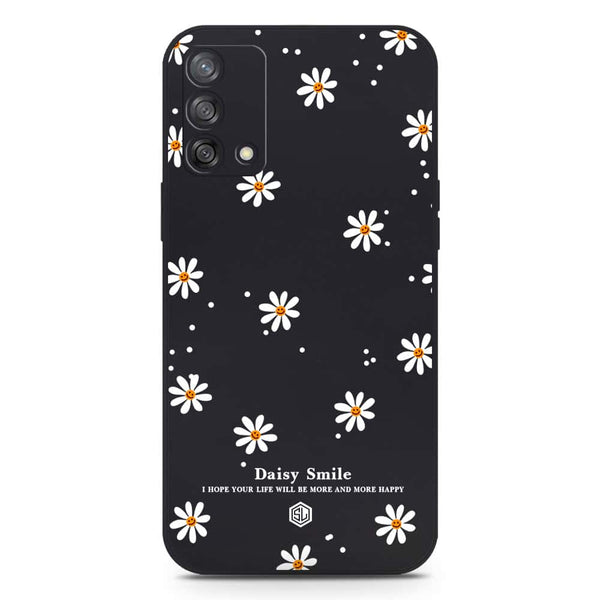 Daisy Smile Design Soft Phone Case - Silica Gel Case - Black - Oppo A74