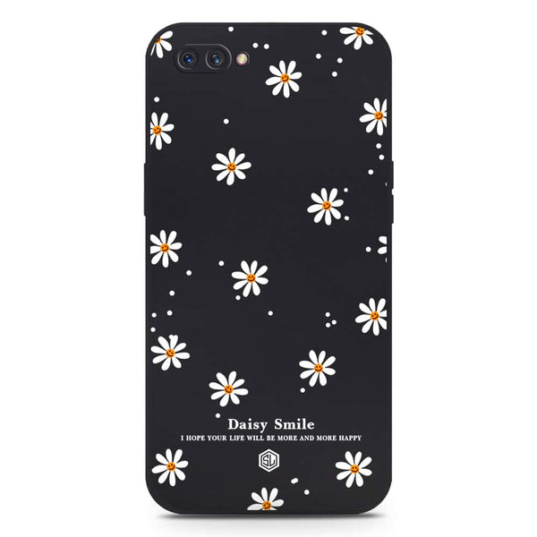 Daisy Smile Design Soft Phone Case - Silica Gel Case - Black - Oppo A3s