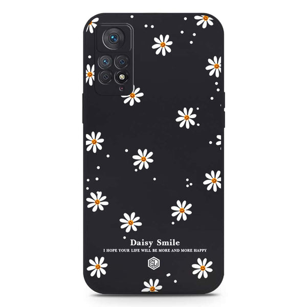 Daisy Smile Design Soft Phone Case - Silica Gel Case - Black - Xiaomi Redmi Note 11E Pro