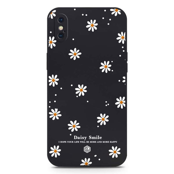 Daisy Smile Design Soft Phone Case - Silica Gel Case - Black - iPhone XS Max