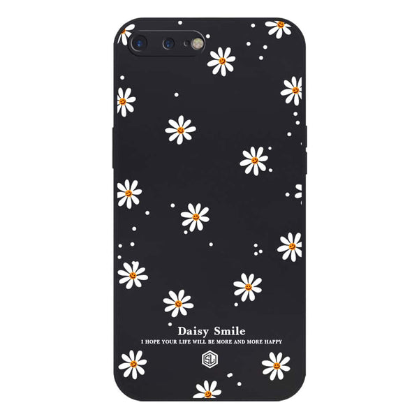 Daisy Smile Design Soft Phone Case - Silica Gel Case - Black - iPhone 8 Plus / 7 Plus