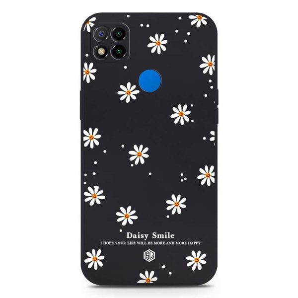 Daisy Smile Design Soft Phone Case - Silica Gel Case - Black - Xiaomi Redmi 9C