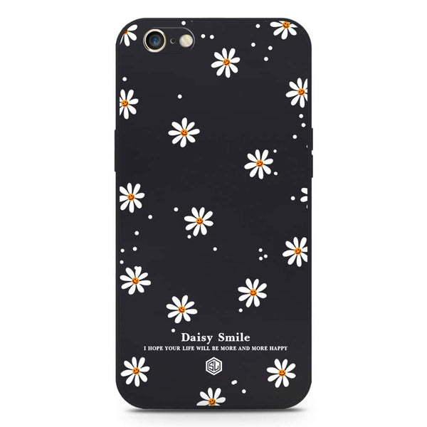 Daisy Smile Design Soft Phone Case - Silica Gel Case - Black - iPhone 6S / 6