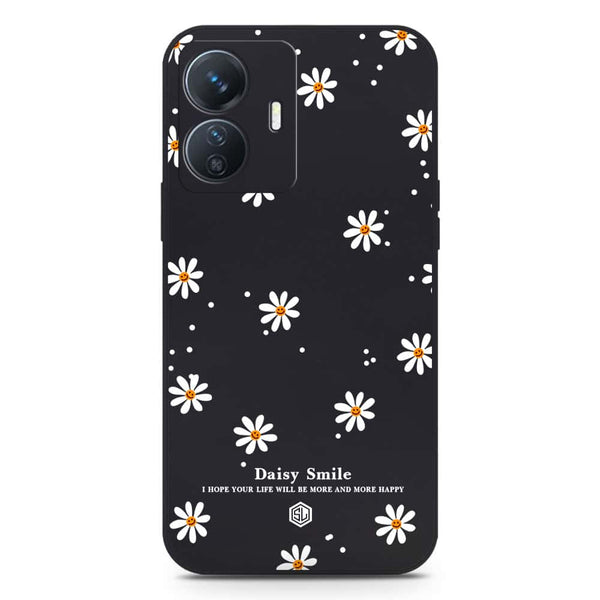 Daisy Smile Design Soft Phone Case - Silica Gel Case - Black - Vivo Y77e