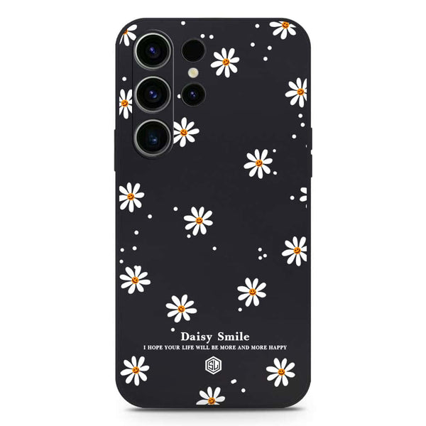 Daisy Smile Design Soft Phone Case - Silica Gel Case - Black - Samsung Galaxy S23 Ultra 5G