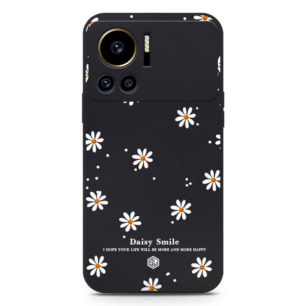 Daisy Smile Design Soft Phone Case - Silica Gel Case - Black - Infinix Note 12 VIP