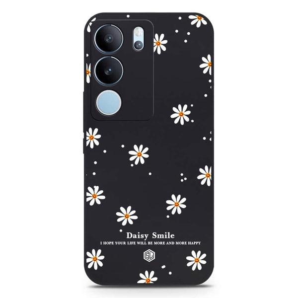 Daisy Smile Design Soft Phone Case - Silica Gel Case - Black - Vivo S17 Pro