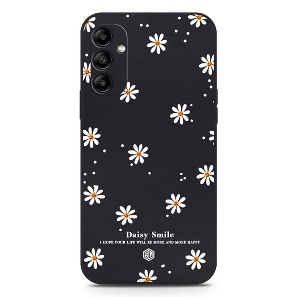 Daisy Smile Design Soft Phone Case - Silica Gel Case - Black - Samsung Galaxy A34 5G