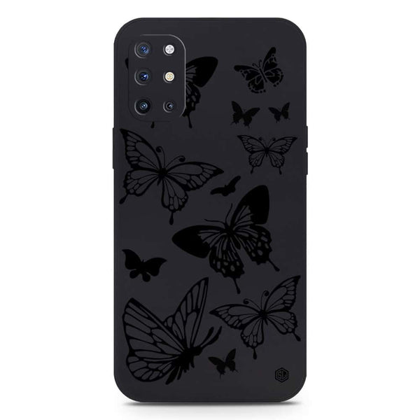 Cute Butterfly Design Soft Phone Case - Silica Gel Case - Black - OnePlus 8T