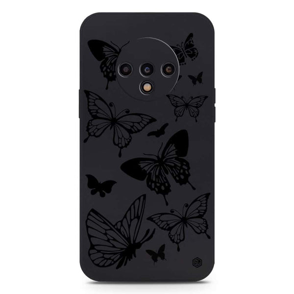 Cute Butterfly Design Soft Phone Case - Silica Gel Case - Black - OnePlus 7T