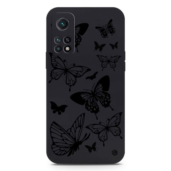 Cute Butterfly Design Soft Phone Case - Silica Gel Case - Black - Xiaomi Redmi K30S