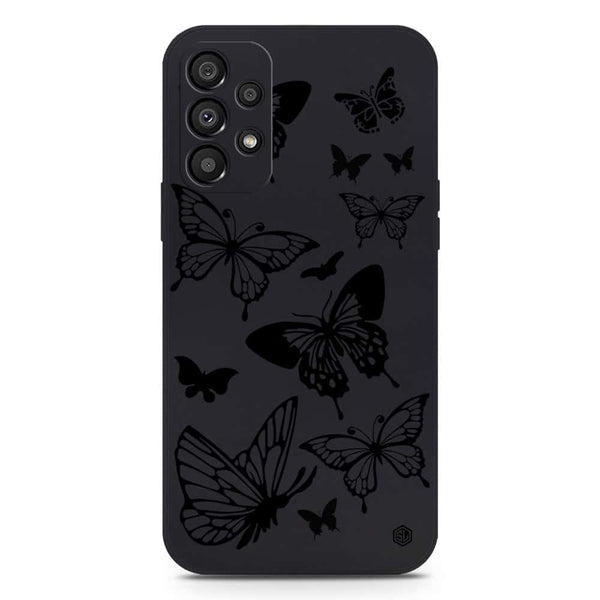 Cute Butterfly Design Soft Phone Case - Silica Gel Case - Black - Samsung Galaxy A33 5G