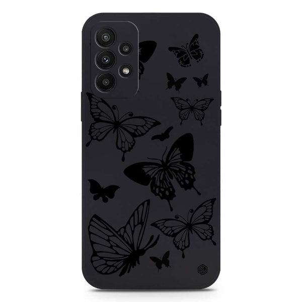 Cute Butterfly Design Soft Phone Case - Silica Gel Case - Black - Samsung Galaxy A23 5G