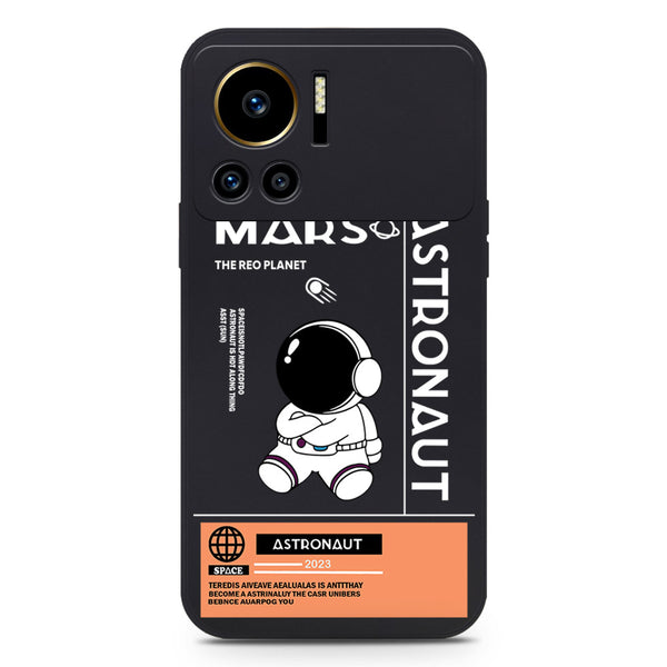 Astronaut Series Soft Phone Case - Silica Gel Case - Black - Infinix Note 12 VIP