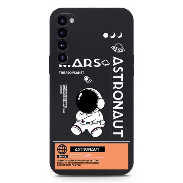 Astronaut Series Soft Phone Case - Silica Gel Case - Black - Oppo Reno 4 Pro