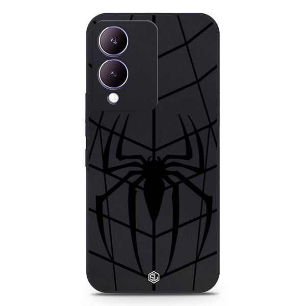 X-Spider Design Soft Phone Case - Black - Vivo Y17s