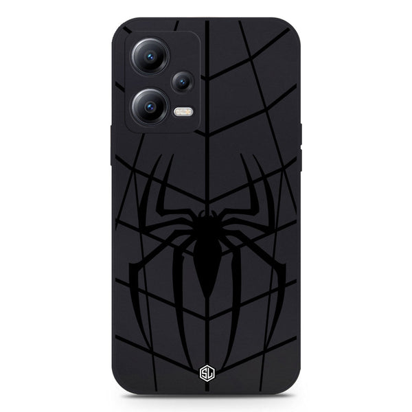 X-Spider Design Soft Phone Case - Black - Xiaomi Redmi Note 12 5G