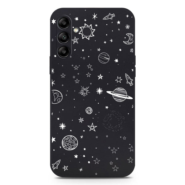 Star Dreams Design Soft Phone Case - Black - Samsung Galaxy A04s