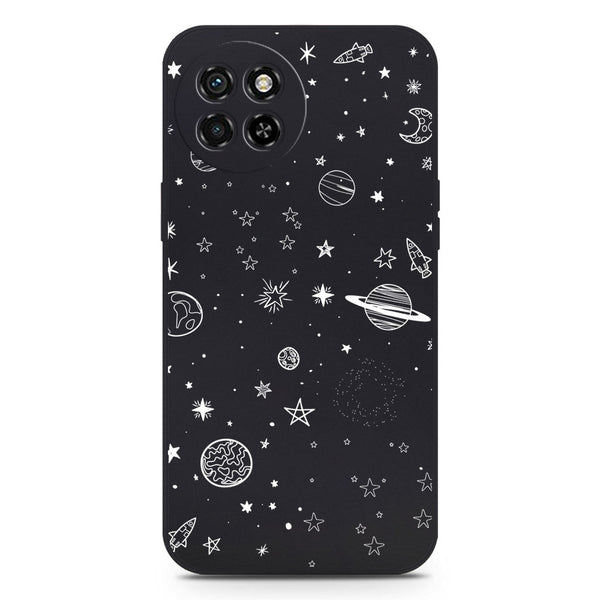 Star Dreams Design Soft Phone Case - Black - itel S23