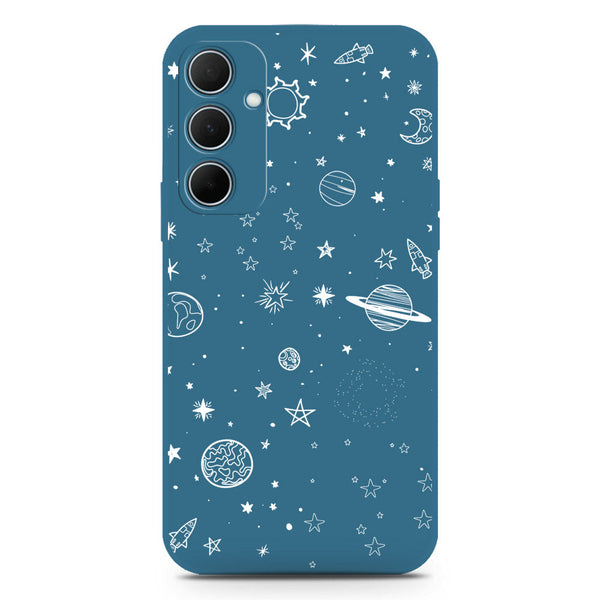 Stardust Dreams Design Soft Phone Case - Silica Gel Case - Blue - Samsung Galaxy A35