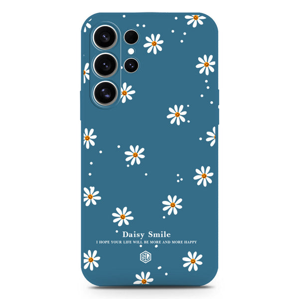 Daisy Smile Design Soft Phone Case - Silica Gel Case - Blue - Samsung Galaxy S25 Ultra