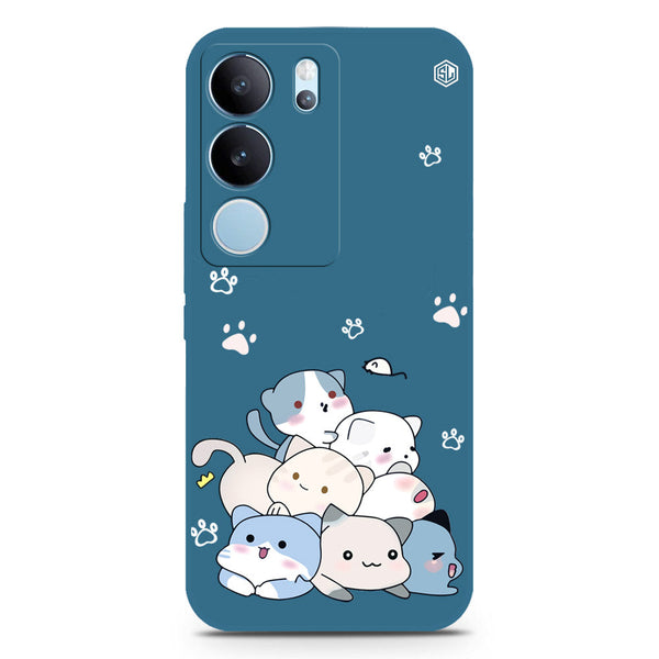 Cute Design Soft Phone Case - Blue - Vivo S17t