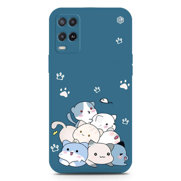 Cute Design Soft Phone Case - Silica Gel Case - Blue - Oppo F21 Pro 5G