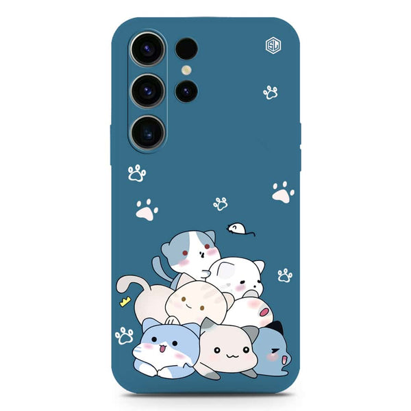 Cute Design Soft Phone Case - Silica Gel Case - Blue - Samsung Galaxy S23 Ultra 5G