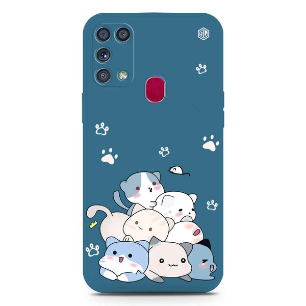 Cute Design Soft Phone Case - Silica Gel Case - Blue - Samsung Galaxy M31s