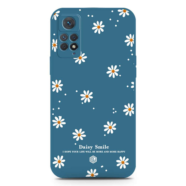 Daisy Smile Design Soft Phone Case - Silica Gel Case - Blue - Xiaomi Redmi Note 11E Pro