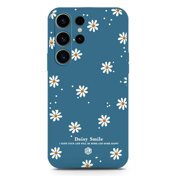 Daisy Smile Design Soft Phone Case - Silica Gel Case - Blue - Samsung Galaxy S23 Ultra 5G