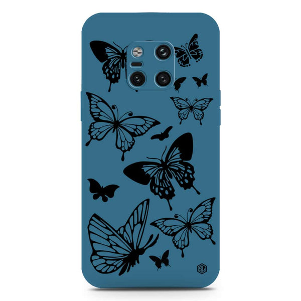 Cute Butterfly Design Soft Phone Case - Silica Gel Case - Blue - Huawei Mate 20 Pro