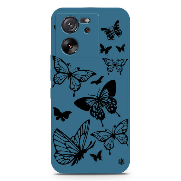 Cute Butterfly Design Soft Phone Case - Silica Gel Case - Blue - Xiaomi 13T