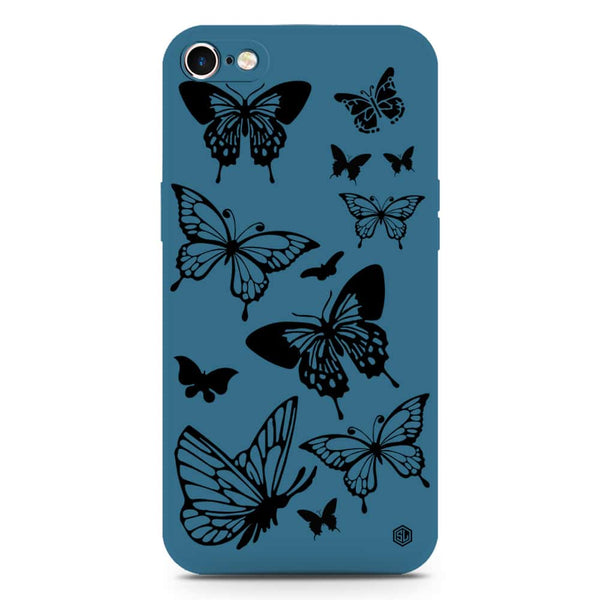 Cute Butterfly Design Soft Phone Case - Silica Gel Case - Blue - iPhone 6s Plus / 6 Plus