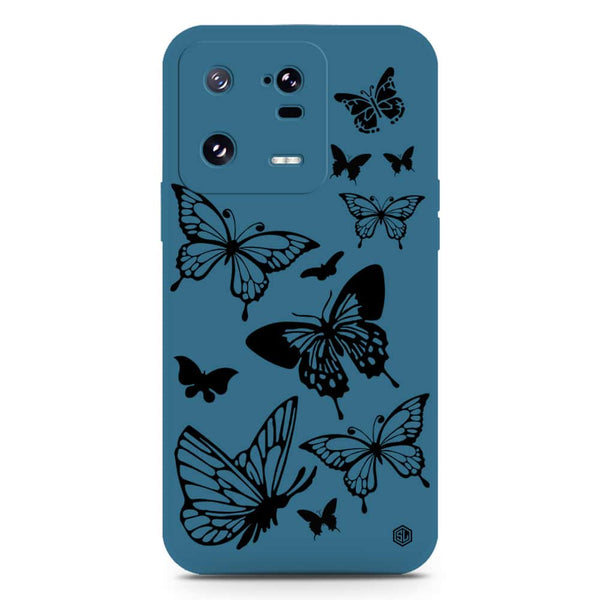 Cute Butterfly Design Soft Phone Case - Silica Gel Case - Blue - Xiaomi 13 Pro