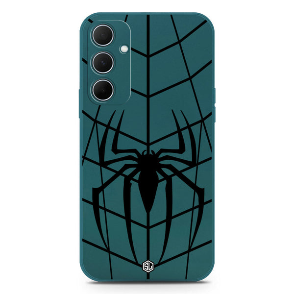 X-Spider Design Soft Phone Case - Silica Gel Case - Darkgreen - Samsung Galaxy A35